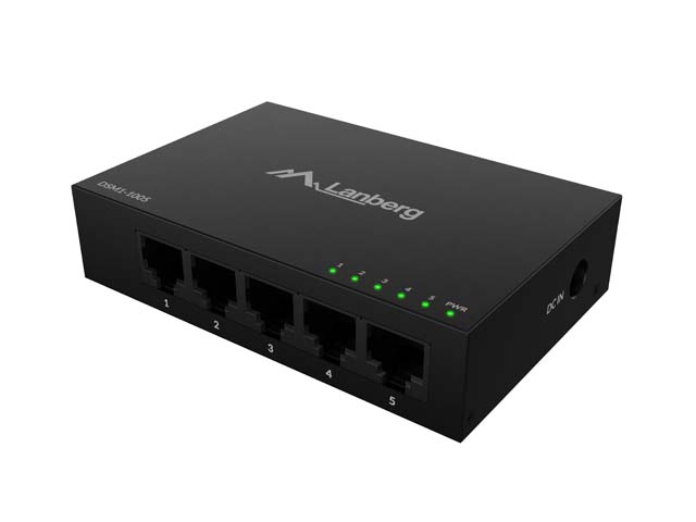 Mrežni switch LANBERG RSGE-5P (5-portni, 1Gb/s, Unmanaged, metalno kućište)-2