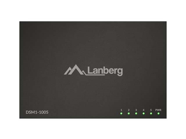 Mrežni switch LANBERG RSGE-5P (5-portni, 1Gb/s, Unmanaged, metalno kućište)-0