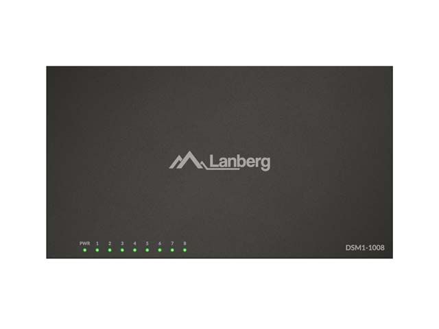 Mrežni switch LANBERG RSGE-08 (8-portni, Gigabit, metalno kućište)-2