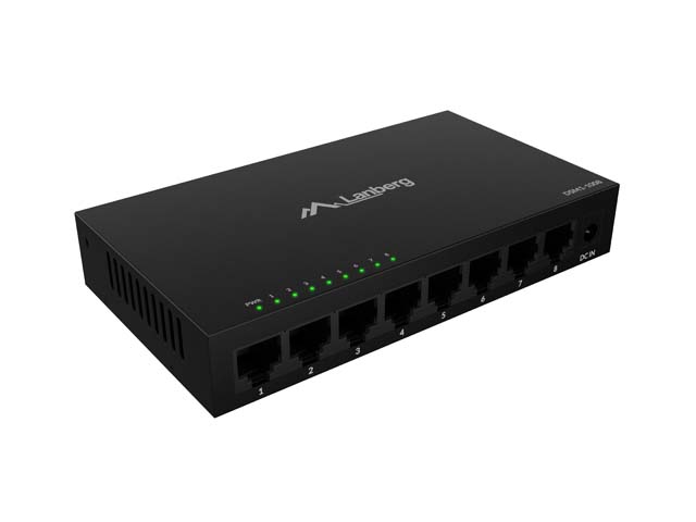Mrežni switch LANBERG RSGE-08 (8-portni, Gigabit, metalno kućište)-3