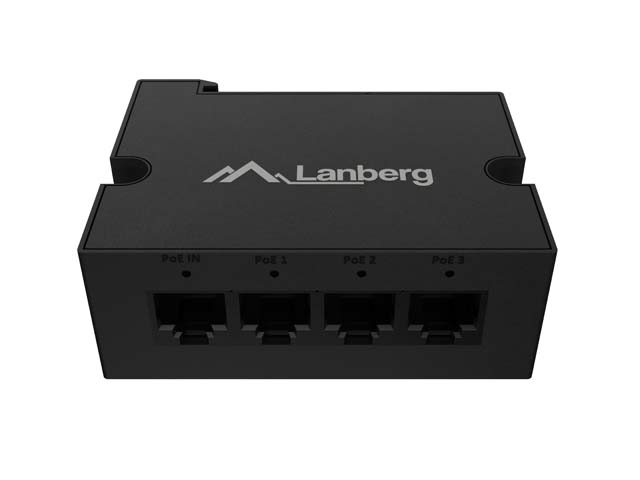 LANBERG PoE+ Extender / Switch PEX-1-3-DIN (1-ulaz/3-izlaza, 90W, DIN)-1