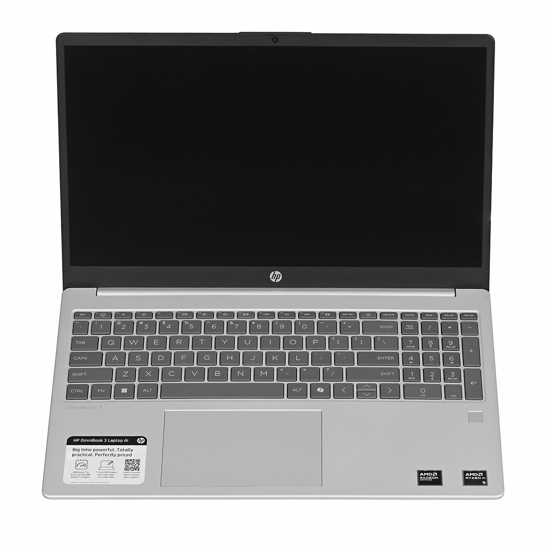 Laptop HP OmniBook 3 15-FN0105D (15.6" Touch IPS, Full HD, AMD Ryzen AI 5 330, 16GB, 512GB SSD, Windows 11, HR tipkovnica, Glacier Silver)-0