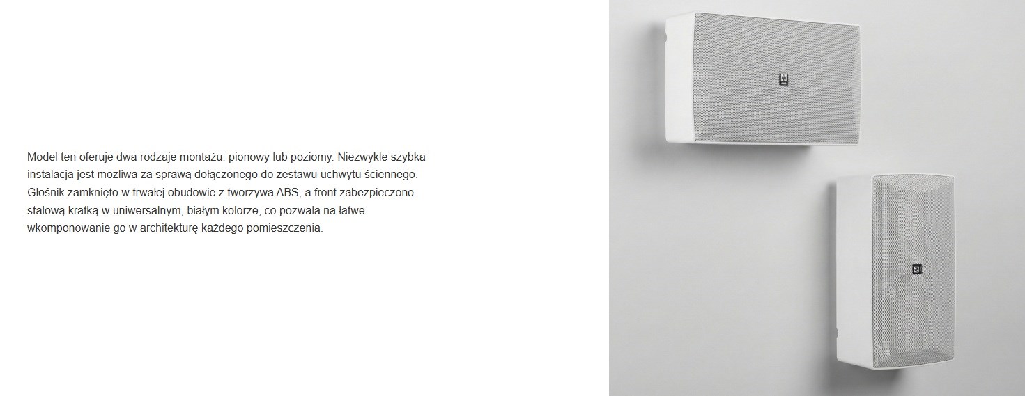 Zidni zvučnici AVTEK WS 510 (2x25W) bijela boja-5