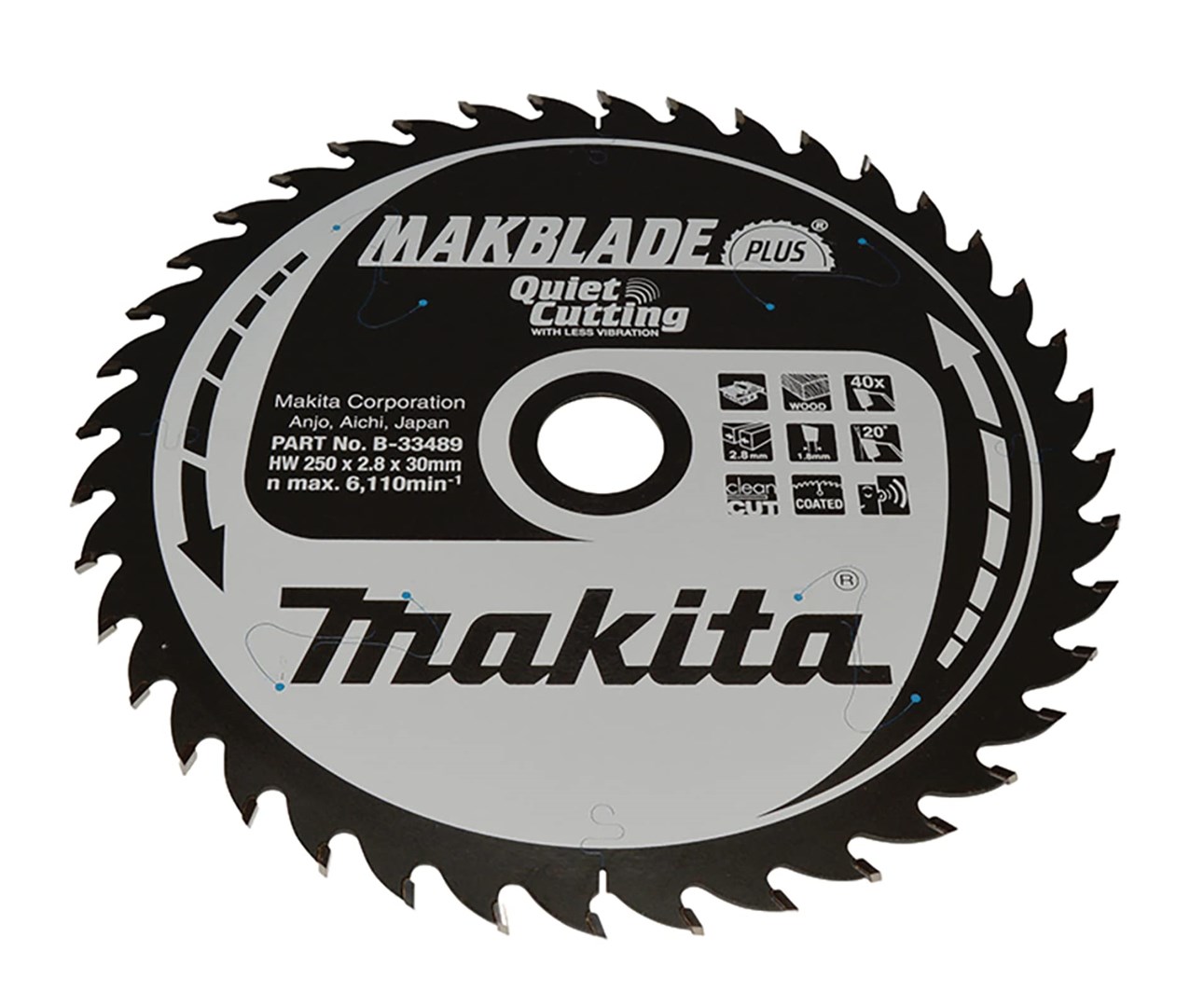 List pile MAKITA B-08698 Makblade Plus 250x30mm 40Z za drvo