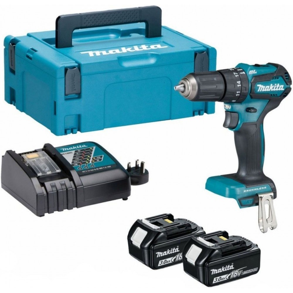 Akumulatorska udarna bušilica-odvijač MAKITA DHP485RAJ (18V, 2x2.0Ah, 50Nm)