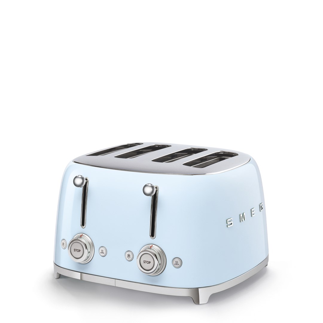 Toster SMEG TSF03 50's Style, 4 utora, Pastelno plava-0