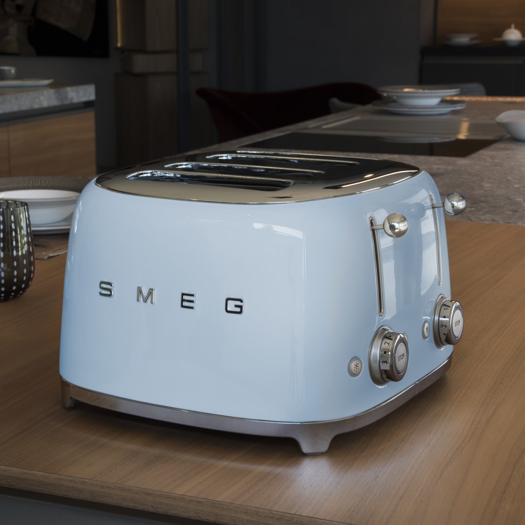 Toster SMEG TSF03 50's Style, 4 utora, Pastelno plava-8