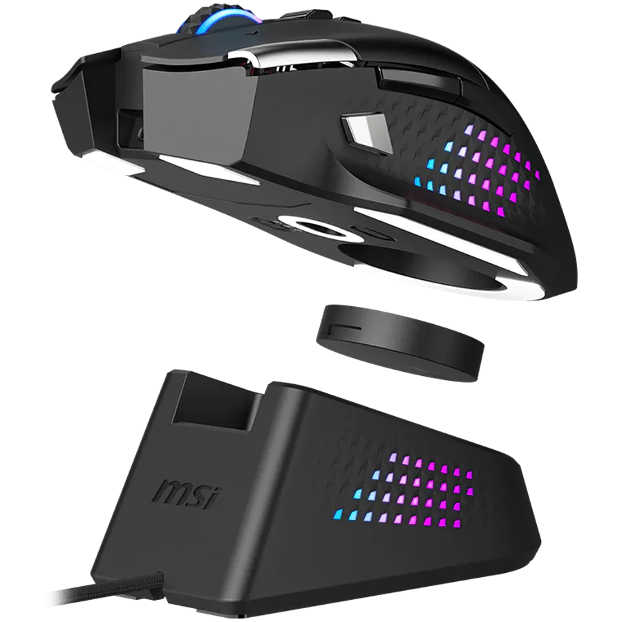 MSI Versa Pro W bežični gaming miš s Dock Pro postoljem-3