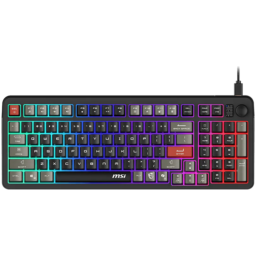 Tipkovnica MSI FORGE GK110, membranska, RGB, US layout