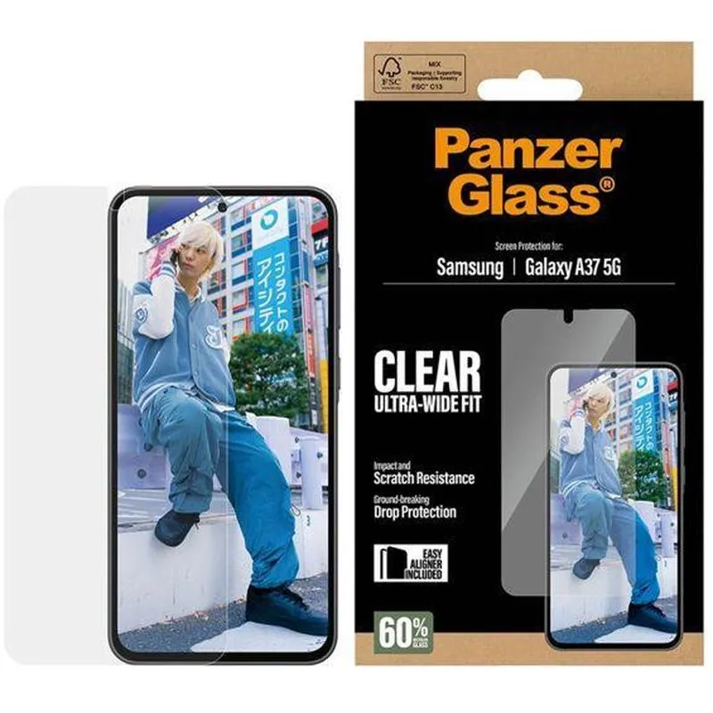 Zaštitno staklo PANZERGLASS Ultra-Wide Fit EasyAligner za SAMSUNG Galaxy A37 5G
