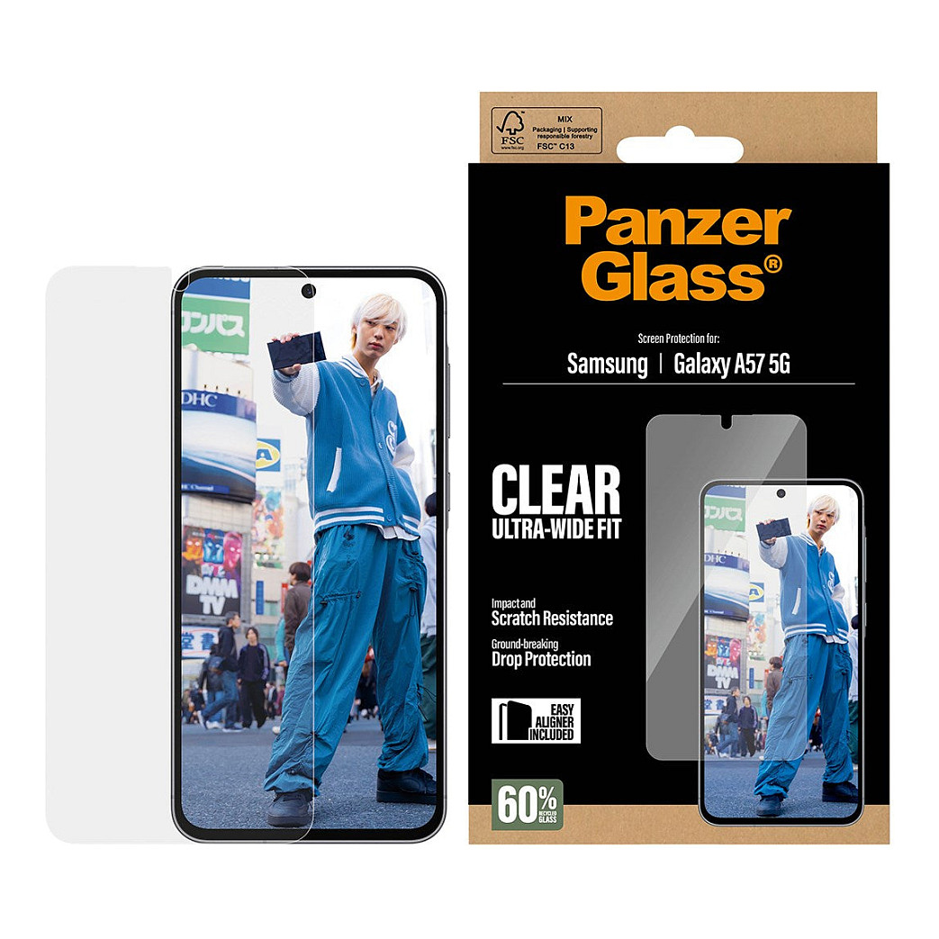 Zaštitno staklo PANZERGLASS Ultra-Wide Fit za SAMSUNG Galaxy A57 s EasyAligner okvirom-1