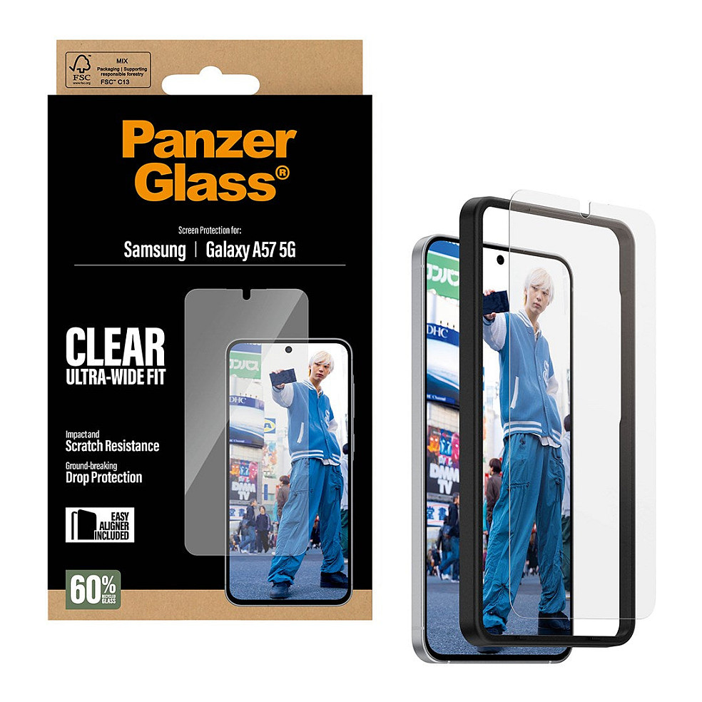 Zaštitno staklo PANZERGLASS Ultra-Wide Fit za SAMSUNG Galaxy A57 s EasyAligner okvirom-2