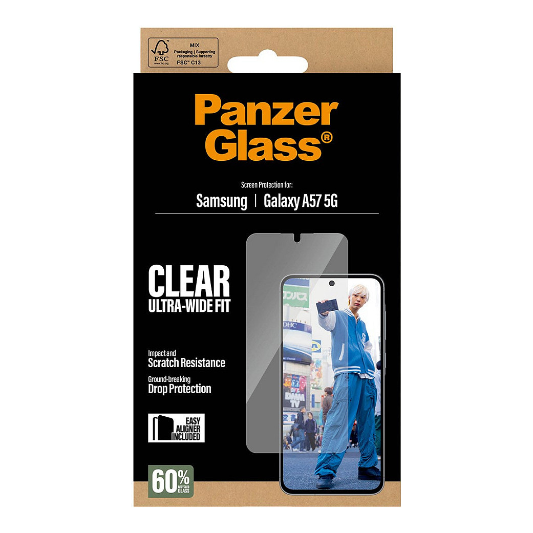 Zaštitno staklo PANZERGLASS Ultra-Wide Fit za SAMSUNG Galaxy A57 s EasyAligner okvirom-3