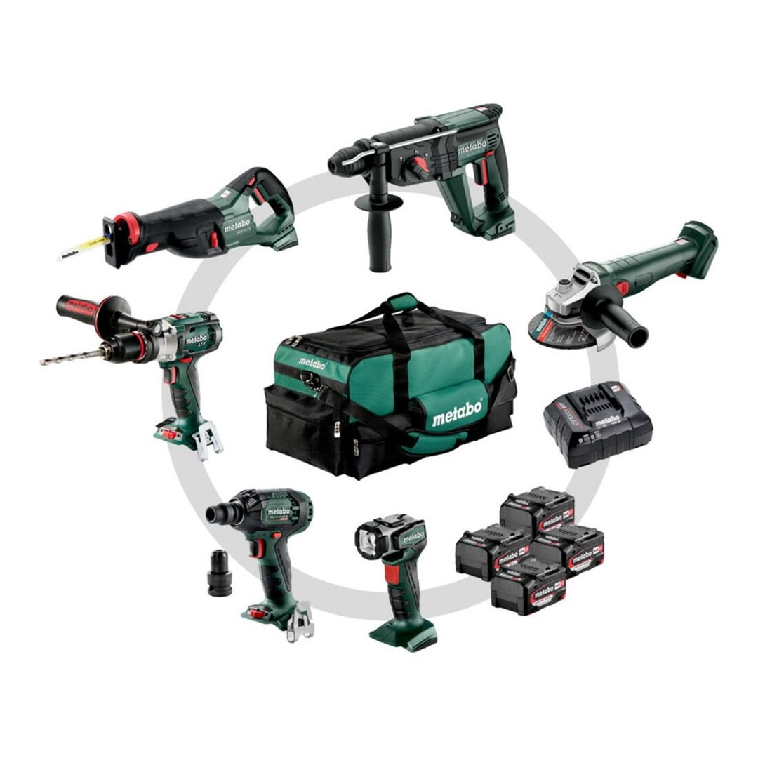 Set akumulatorskih alata METABO Combo Set 6.1 18V (6 alata, 4x 4.0Ah, torba)-0