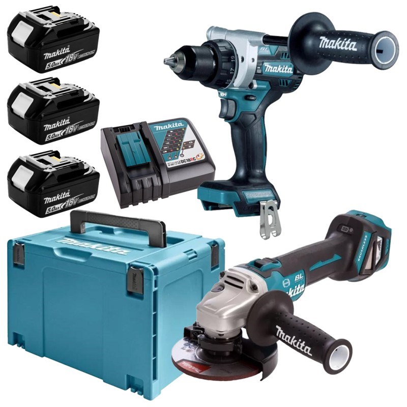 MAKITA ZESTAW COMBO 18V DLX2544TJ (DDF492 , DGA513) 3x5,0 MP-0