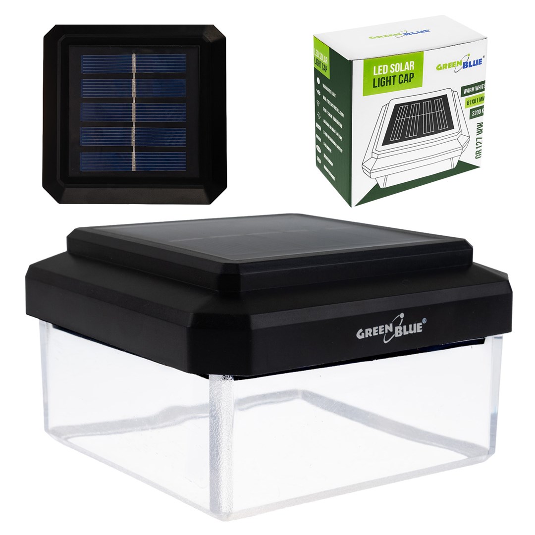 Solarna LED lampa za stup GREENBLUE GB127 WW (80x80mm, 3200K)-1