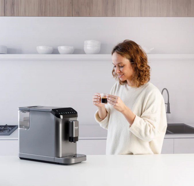 Aparat za kavu TAURUS Accento Latte (20 bara, bijela boja)-1