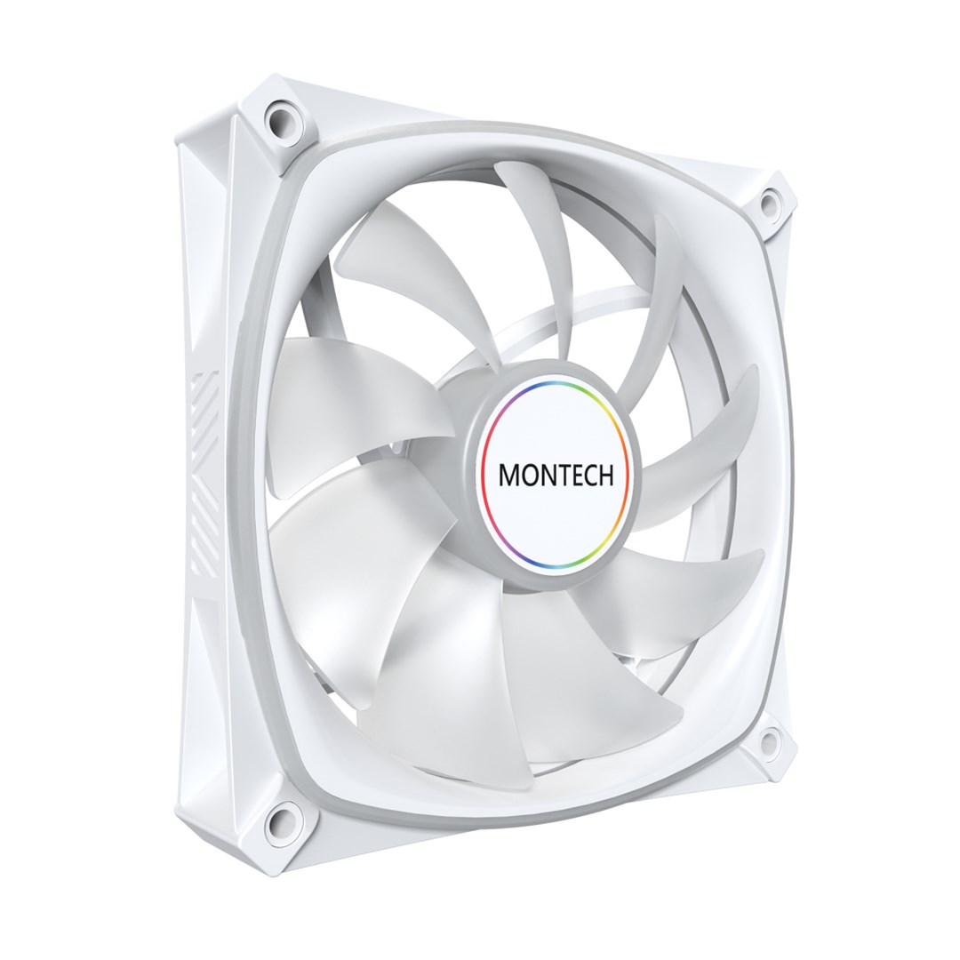 Ventilatori za kućište MONTECH AX120 PWM ARGB 120mm (3 komada, bijela boja)-1