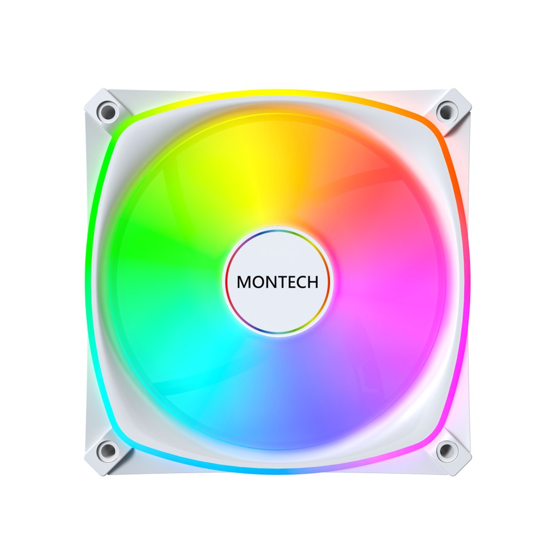 Ventilatori za kućište MONTECH AX120 PWM ARGB 120mm (3 komada, bijela boja)-2