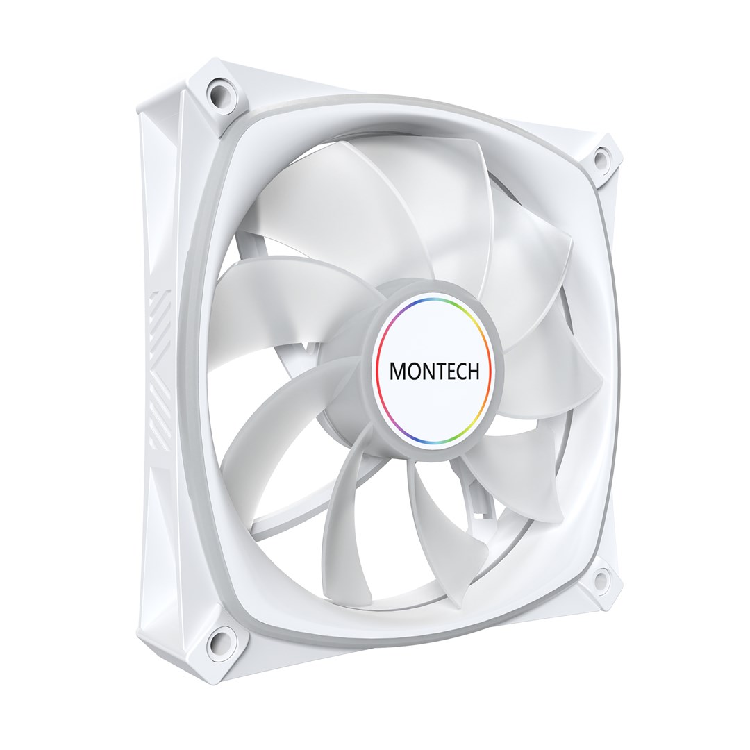 Ventilator za kućište MONTECH RX120 PRO 120mm ARGB PWM (3 komada) bijela boja-2
