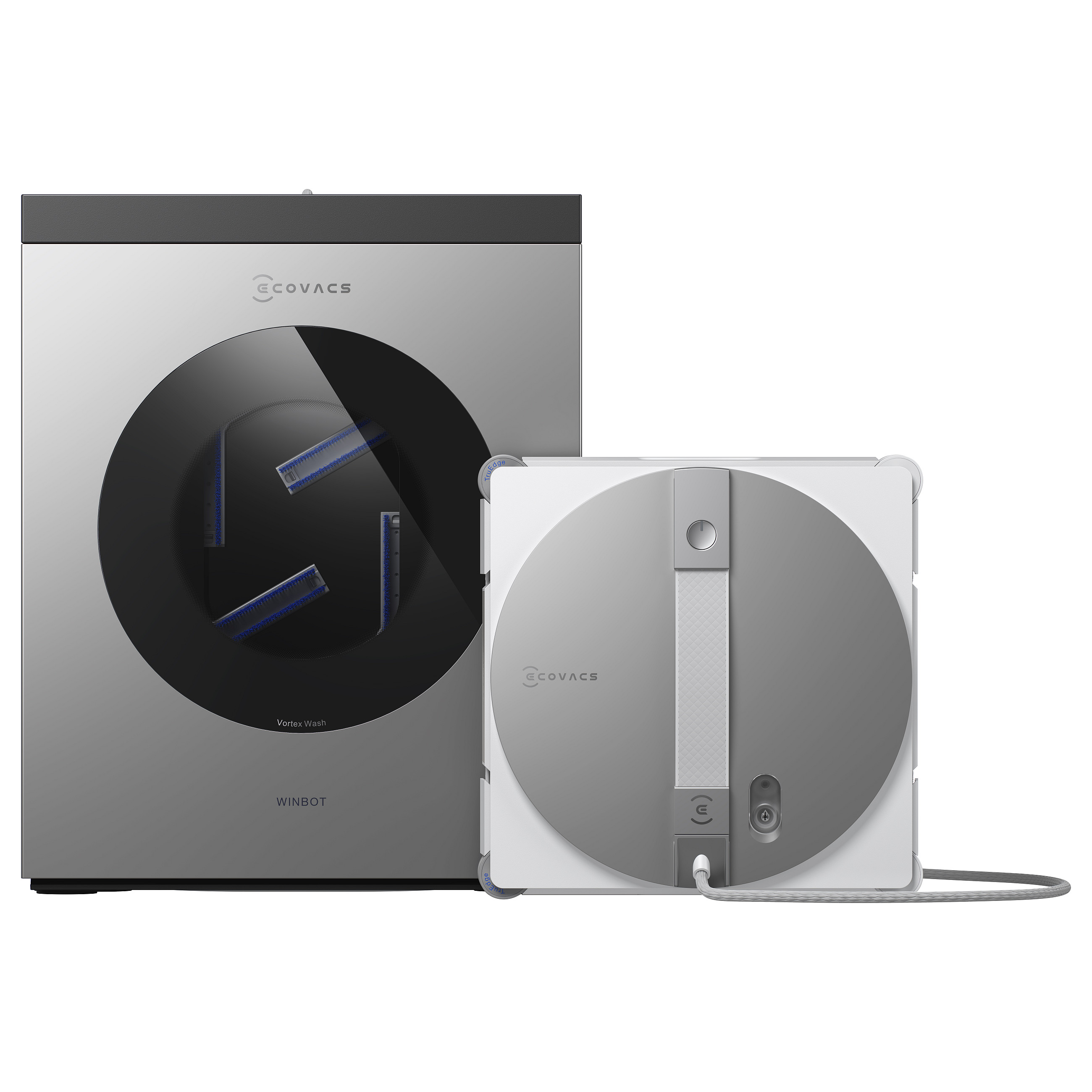 Robotski čistač prozora ECOVACS WINBOT W3 OMNI (WIN-SLAM 5.0, 8000 Pa, OMNI stanica, bijela boja)-0
