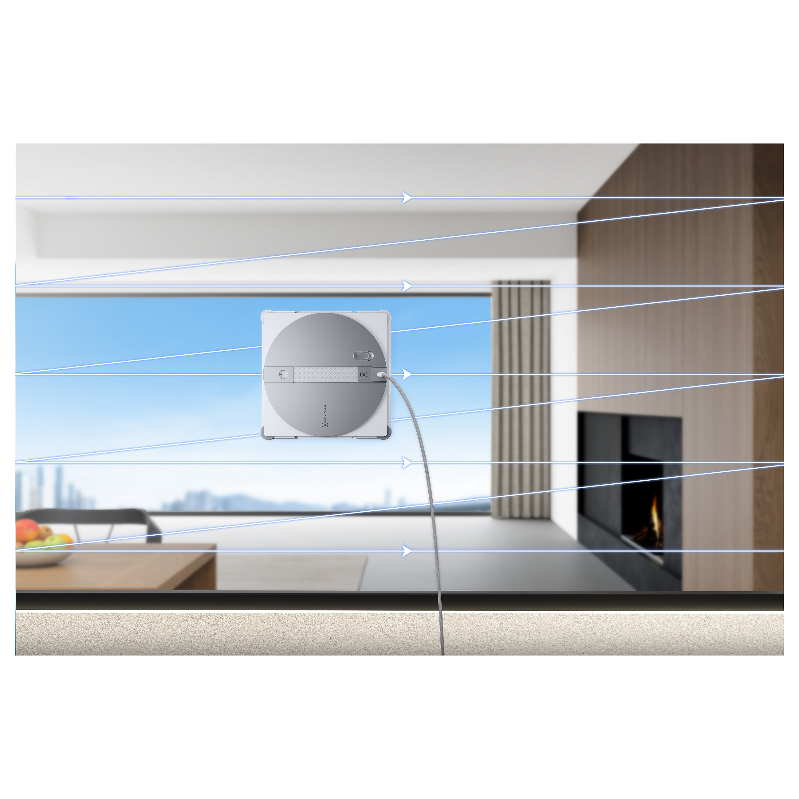 Robotski čistač prozora ECOVACS WINBOT W3 OMNI (WIN-SLAM 5.0, 8000 Pa, OMNI stanica, bijela boja)-21
