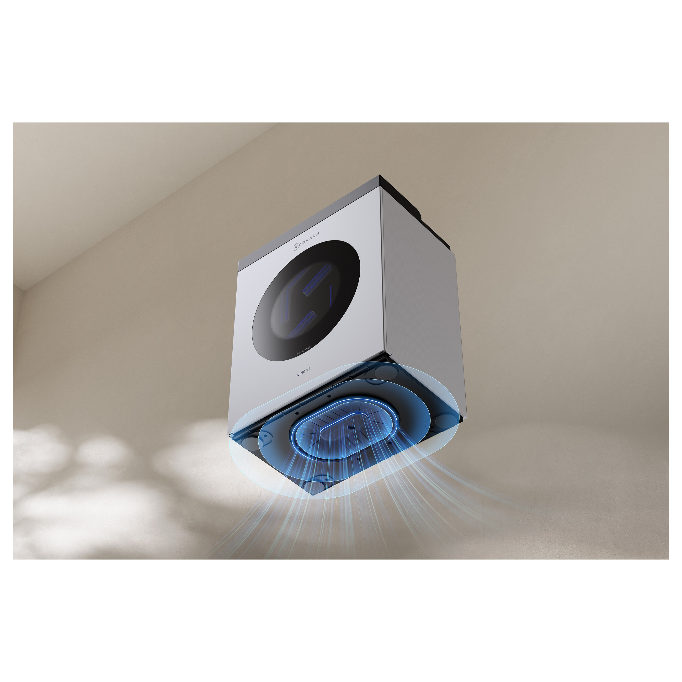 Robotski čistač prozora ECOVACS WINBOT W3 OMNI (WIN-SLAM 5.0, 8000 Pa, OMNI stanica, bijela boja)-28