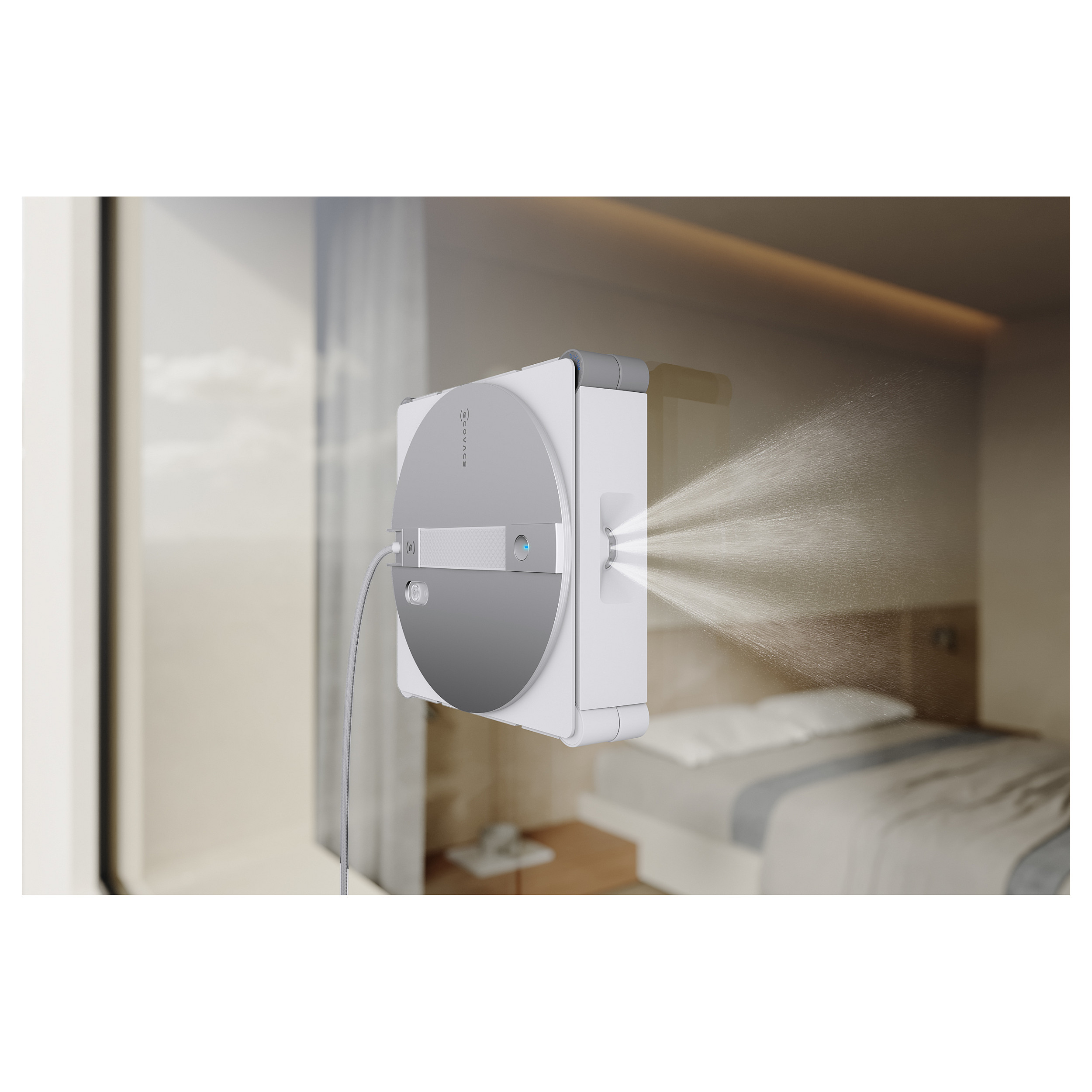 Robotski čistač prozora ECOVACS WINBOT W3 OMNI (WIN-SLAM 5.0, 8000 Pa, OMNI stanica, bijela boja)-39