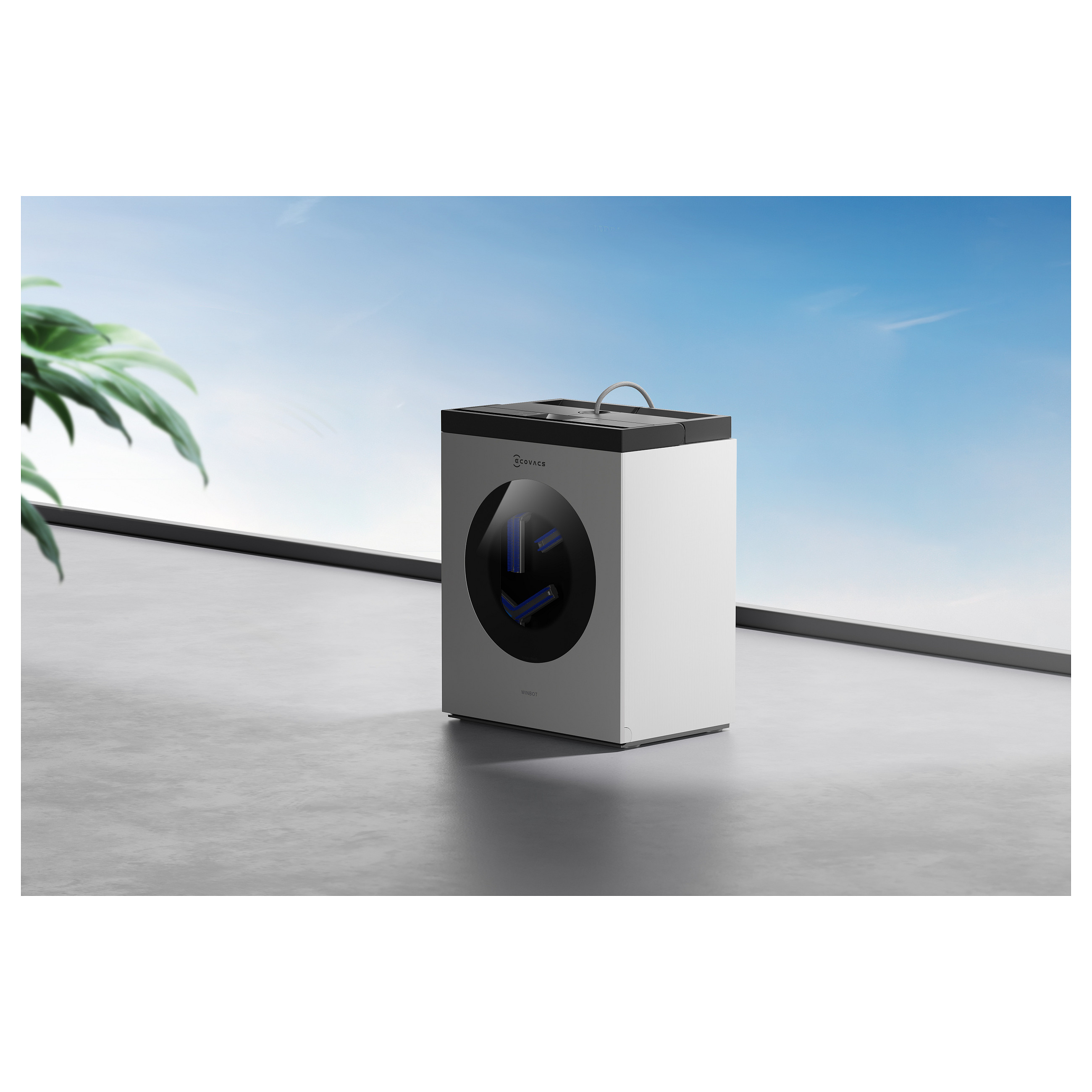 Robotski čistač prozora ECOVACS WINBOT W3 OMNI (WIN-SLAM 5.0, 8000 Pa, OMNI stanica, bijela boja)-48