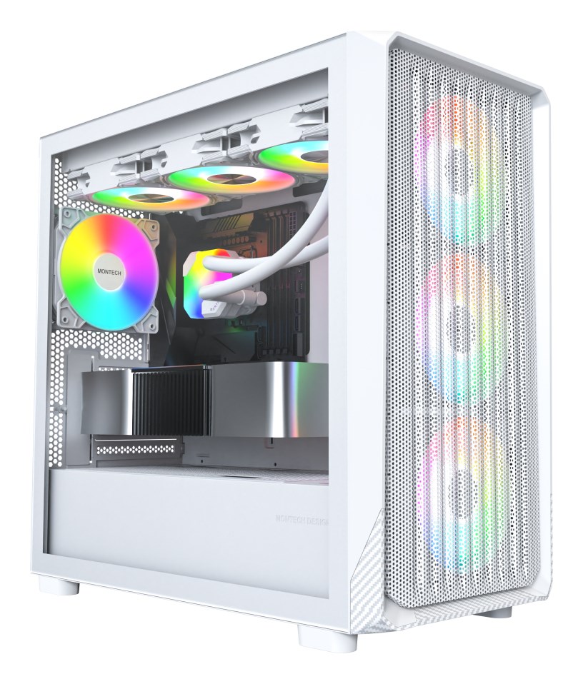 Kućište za računalo MONTECH X5M Micro Tower ARGB bijela boja-1