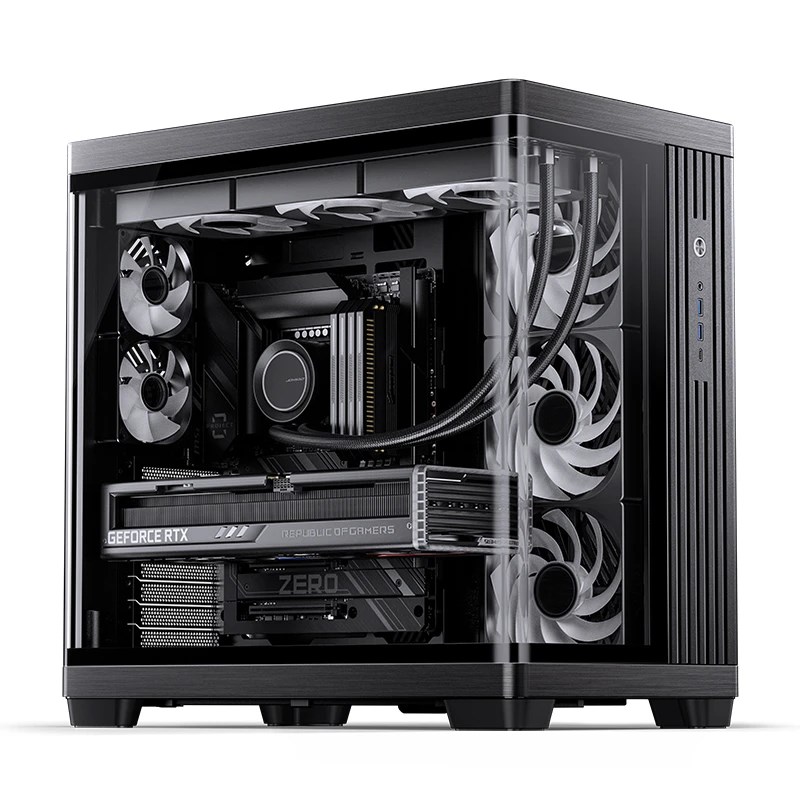 Kućište za računalo JONSBO TK-4 Midi-Tower ATX (kaljeno staklo, crna boja)-7