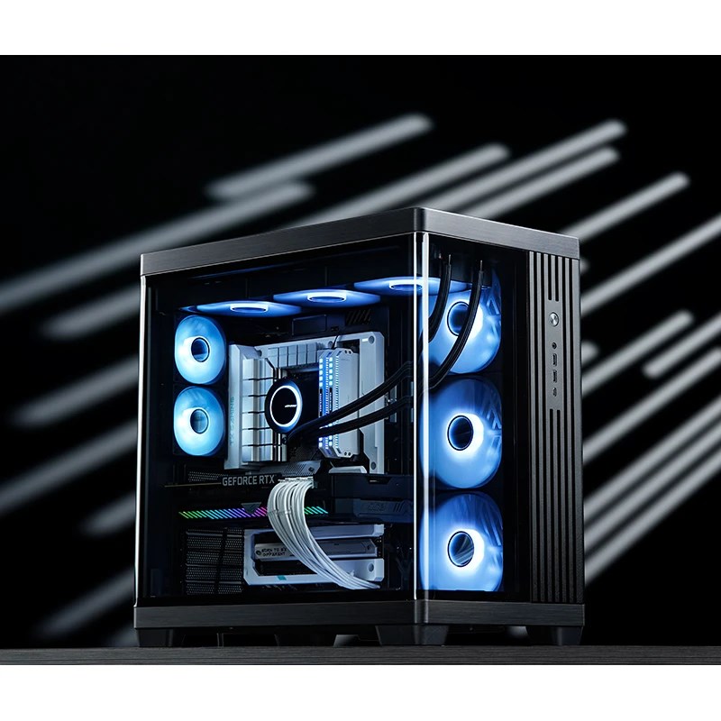 Kućište za računalo JONSBO TK-4 Midi-Tower ATX (kaljeno staklo, crna boja)-4