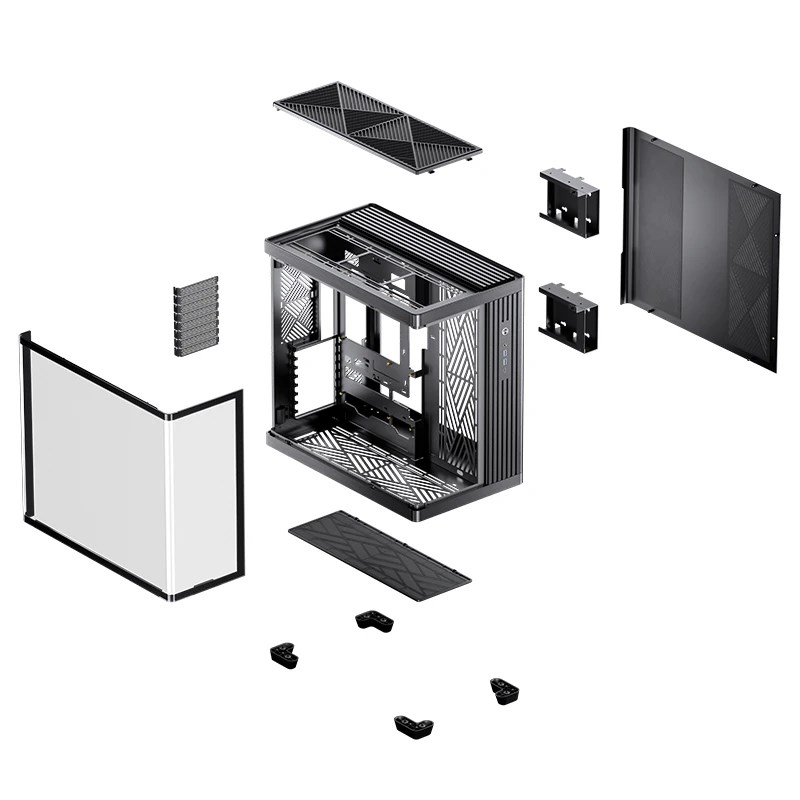 Kućište za računalo JONSBO TK-4 Midi-Tower ATX (kaljeno staklo, crna boja)-9