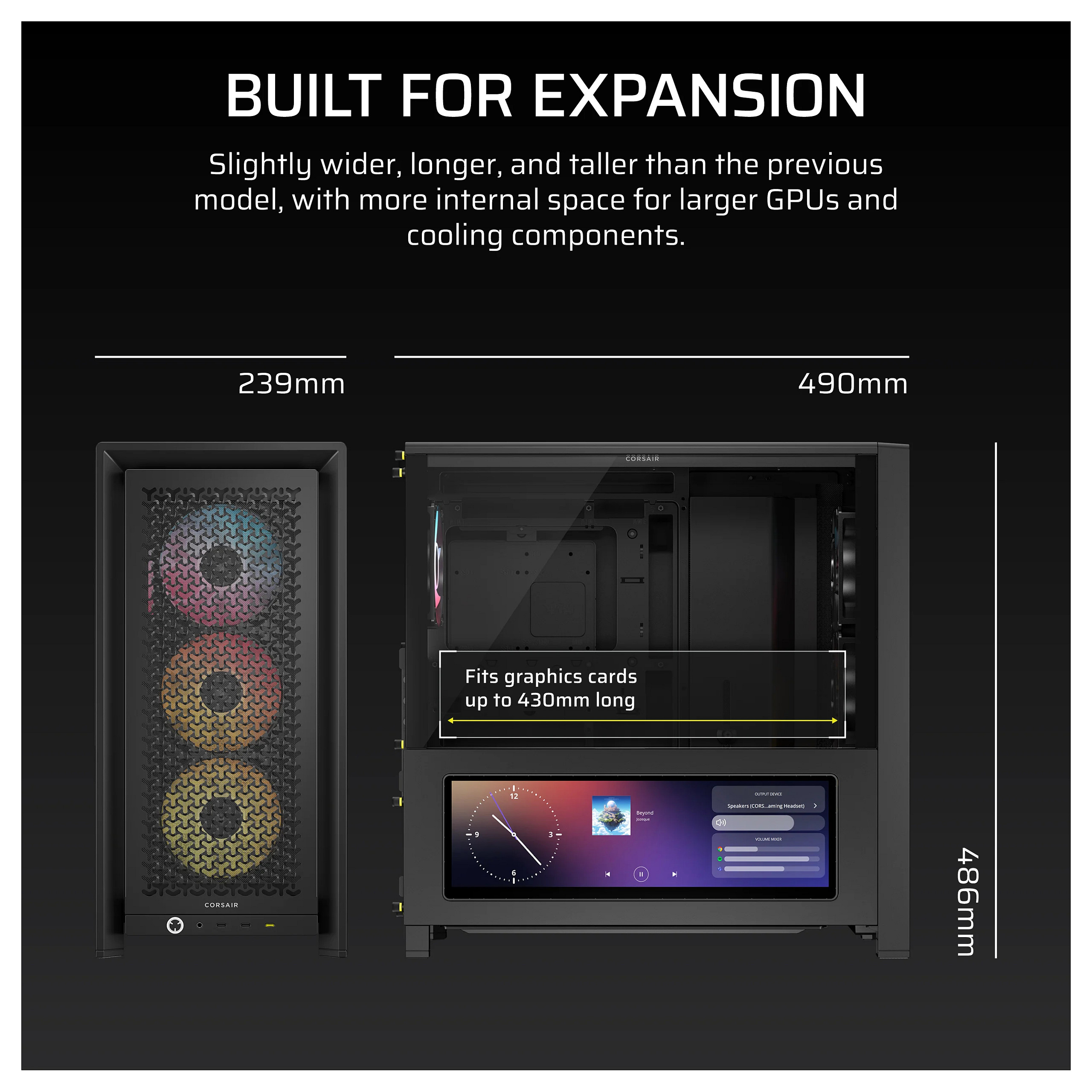 Nadogradni kit CORSAIR iCUE LINK LCD Screen Module za 4000D/5000D seriju-9