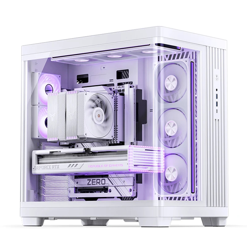 Kućište za računalo JONSBO TK-4 Midi-Tower ATX, kaljeno staklo, bijela boja-2