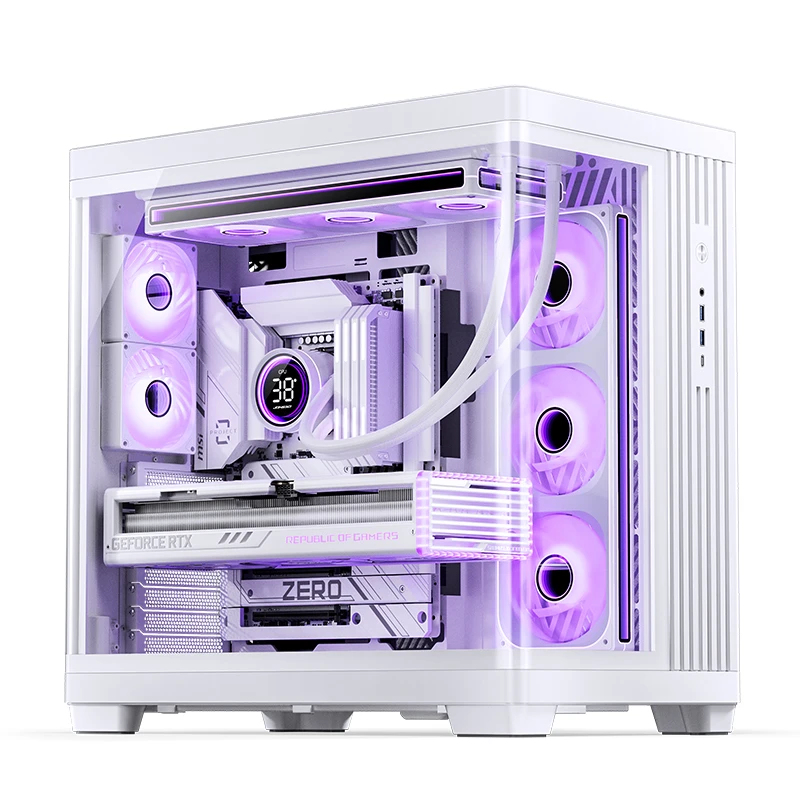 Kućište za računalo JONSBO TK-4 Midi-Tower ATX, kaljeno staklo, bijela boja-0