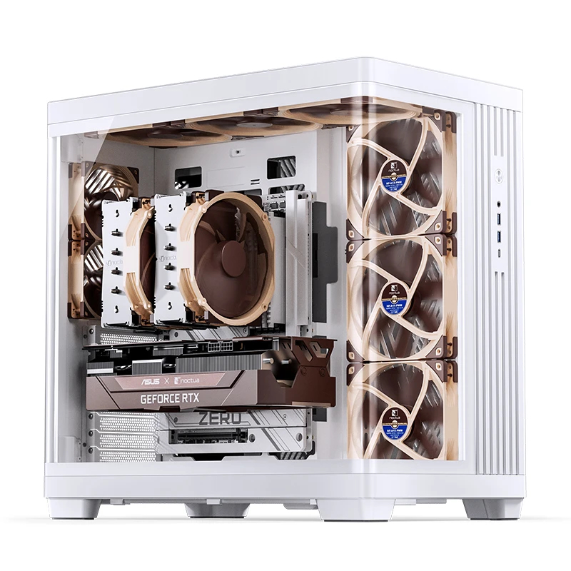 Kućište za računalo JONSBO TK-4 Midi-Tower ATX, kaljeno staklo, bijela boja-4