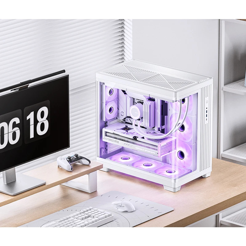 Kućište za računalo JONSBO TK-4 Midi-Tower ATX, kaljeno staklo, bijela boja-1