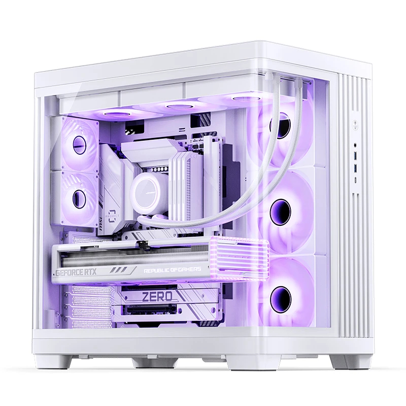 Kućište za računalo JONSBO TK-4 Midi-Tower ATX, kaljeno staklo, bijela boja-11