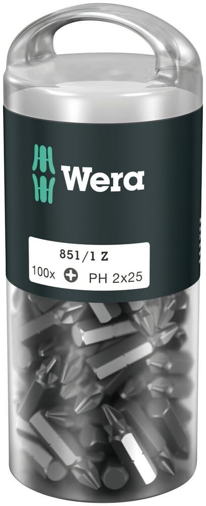Set bitova WERA 851/1 Z DIY (PH 2, 100 kom)-1