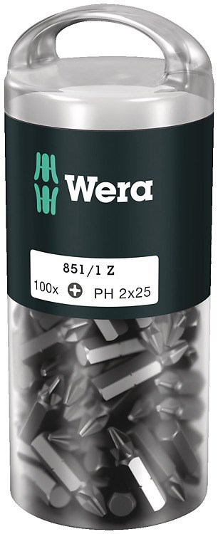 Set bitova WERA 851/1 Z DIY (PH 2, 100 kom)-0