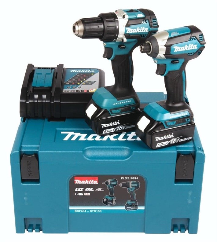Set akumulatorskih alata MAKITA DLX2189TJ (18V, 2x 5.0Ah)