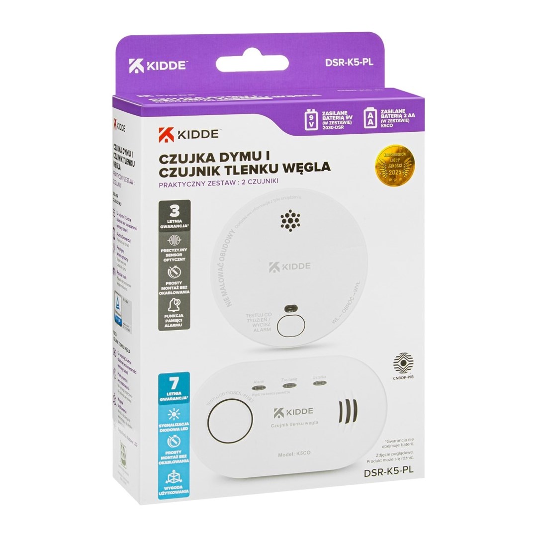 Set detektora KIDDE ugljični monoksid K5CO i dim 2030-DSR3-4