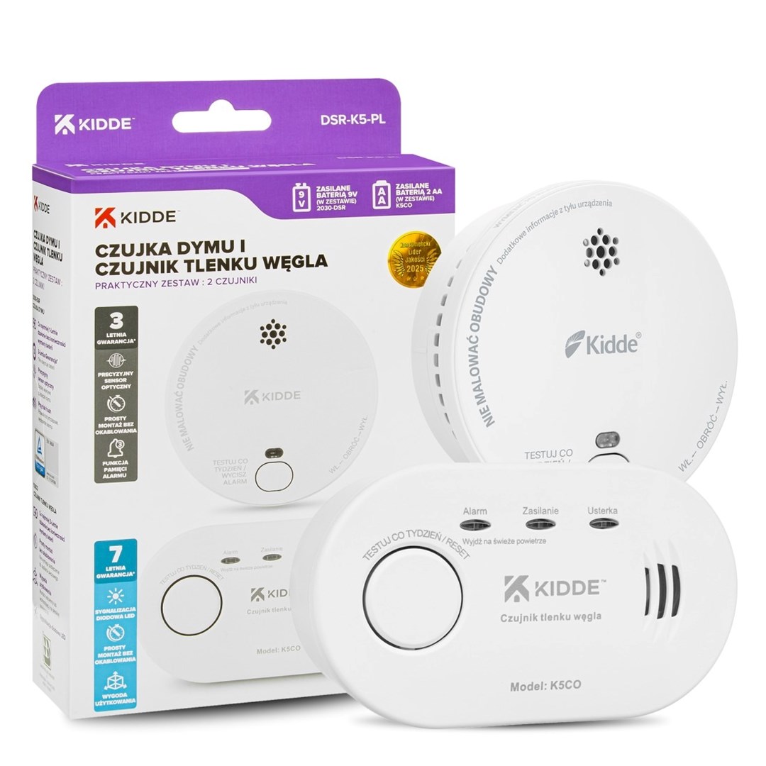 Set detektora KIDDE ugljični monoksid K5CO i dim 2030-DSR3