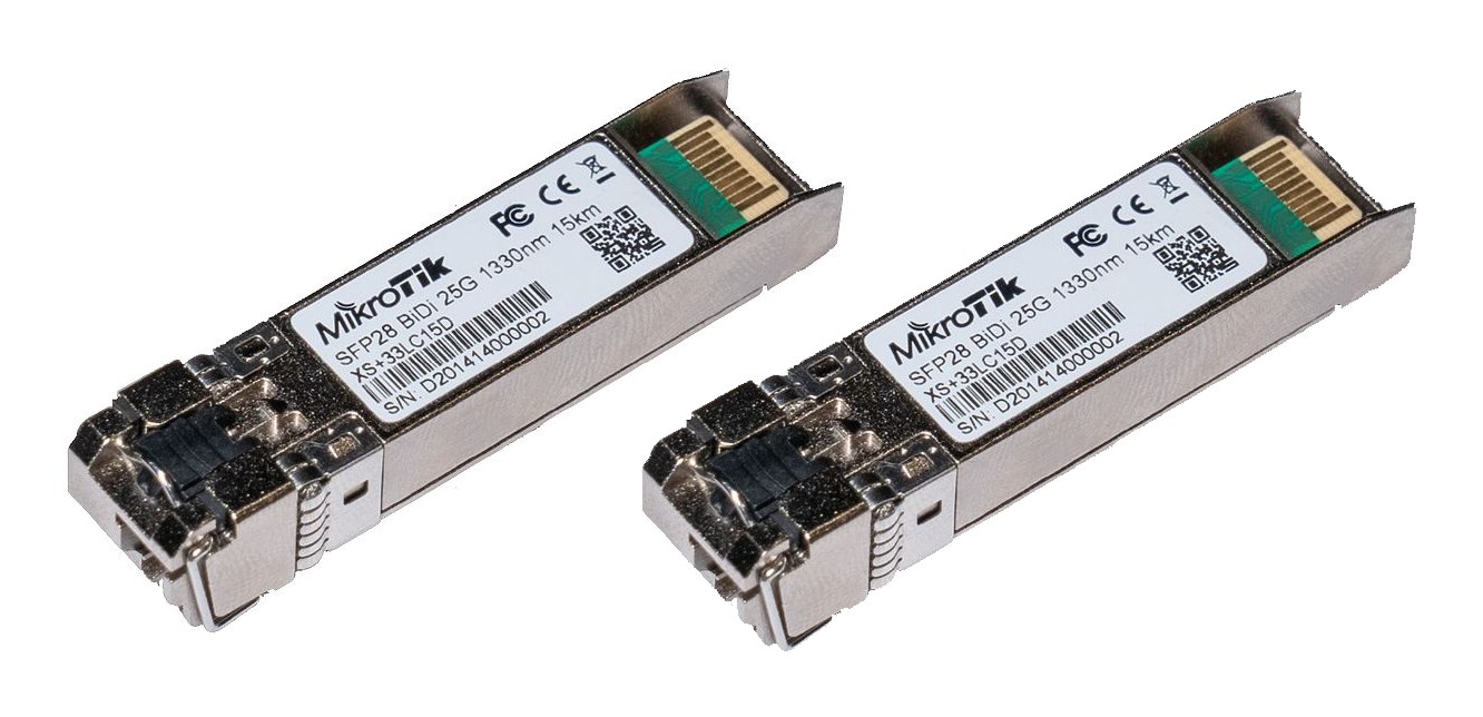 Mikrotik XS+2733LC15D SFP28 BiDi Transceiver Modul