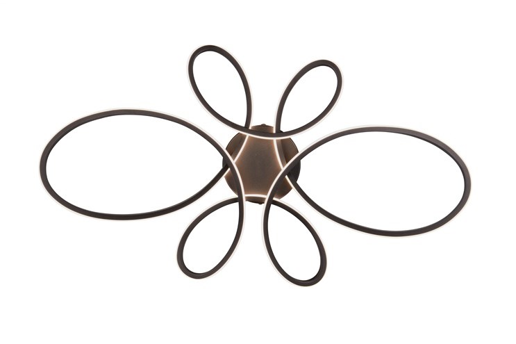 Stropna LED svjetiljka TRIO FLY 83 cm 22W, mat crna boja