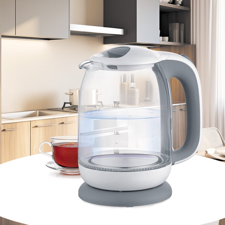Kuhalo za vodu MAESTRO MR-056 (1.7 L, stakleno, siva boja)-1