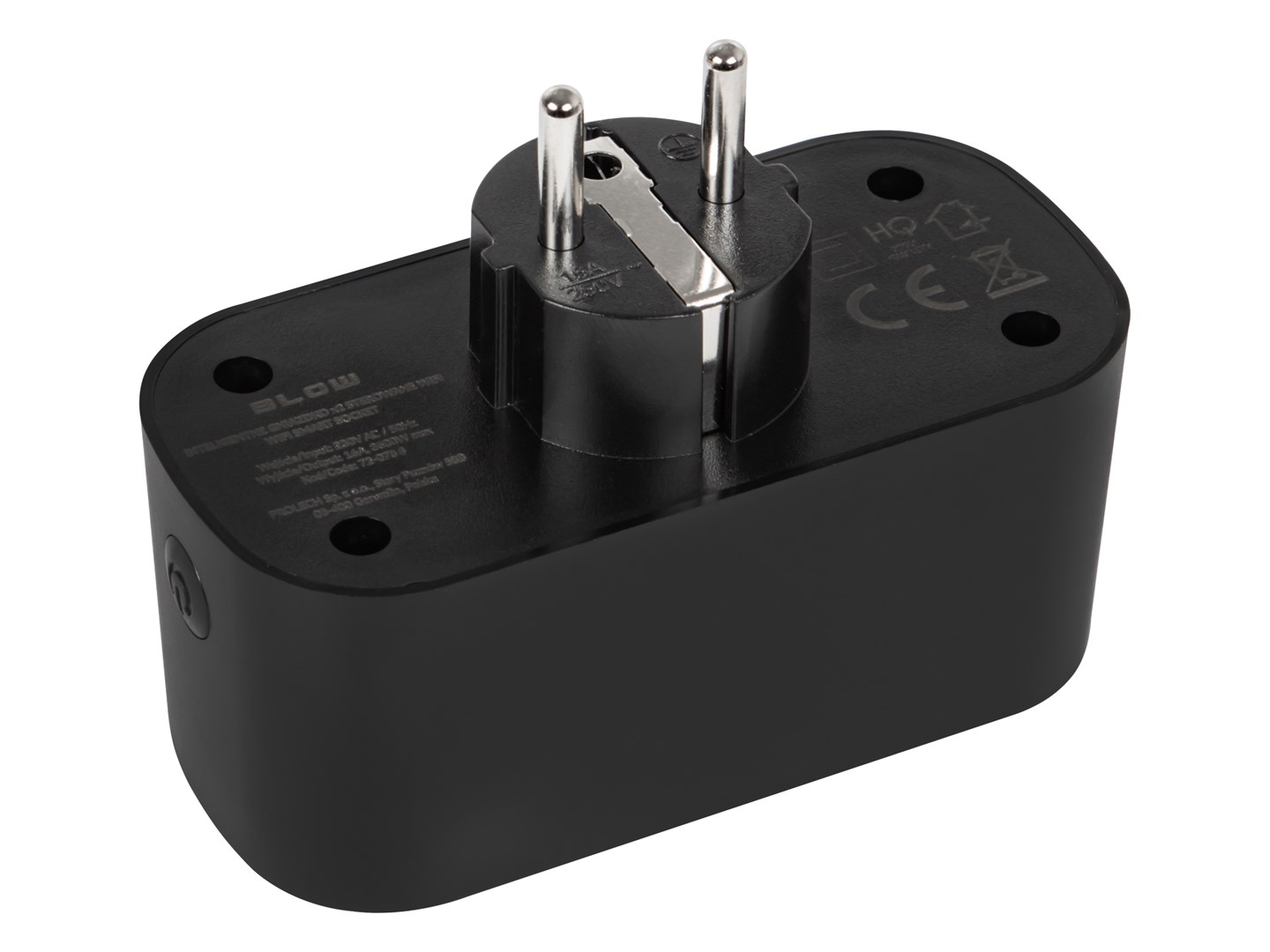 TUYA WiFi-controlled double smart socket, black-3