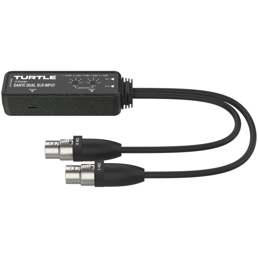 Turtle AV 2CH Analog XLR Input Dante Adapter