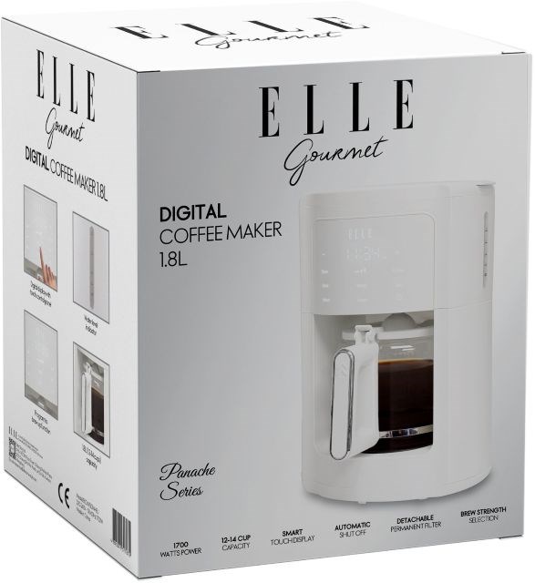 Elle Home Aparat za filter kavu, 1.8L, bijeli-3